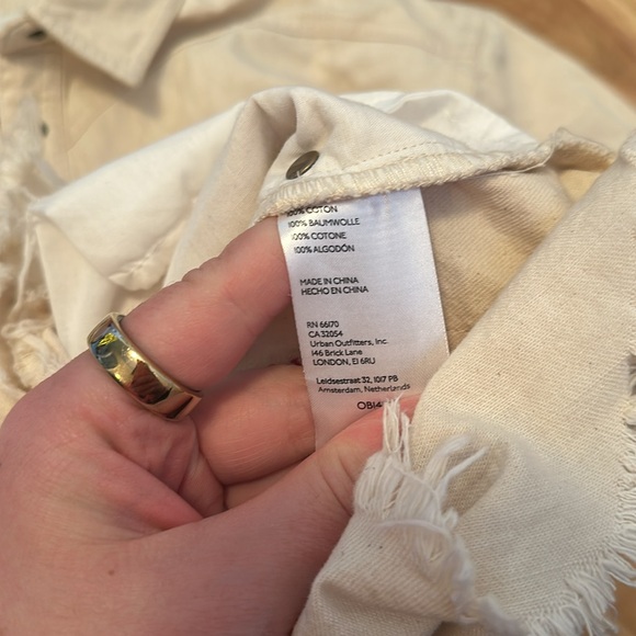 BDG Urban Outfitters Beige Button-Up Romper Medium - Picture 9 of 9